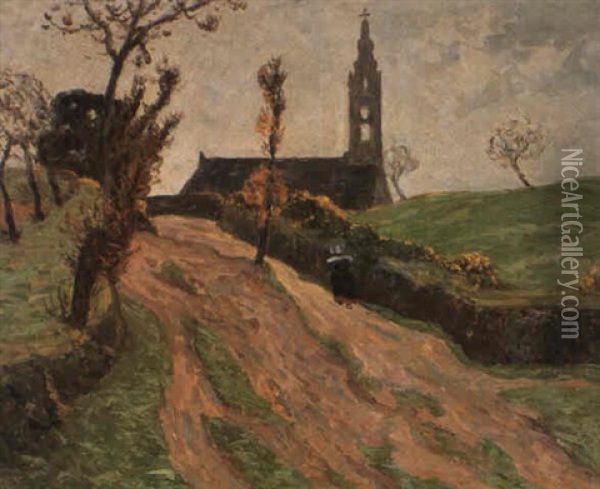 Le Chemin De La Chapelle, Rosporden Oil Painting - Maxime Maufra