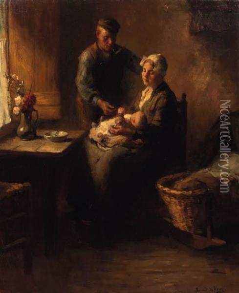 The Young Family Oil Painting - Bernard Johann De Hoog