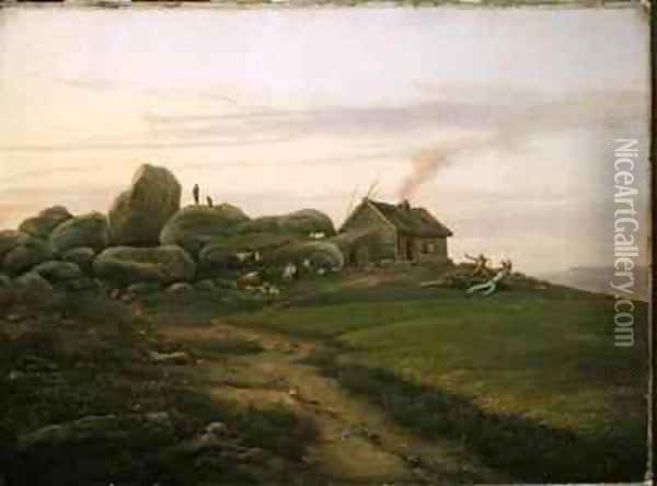 Hill Top Oil Painting - Johan Christian Clausen Dahl