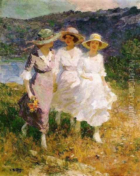 Walking in the Hills Oil Painting - Edward Henry Potthast