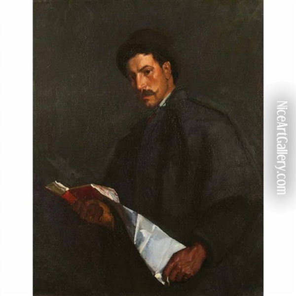 Portrait Of A Scholar Oil Painting - Philip Leslie Hale