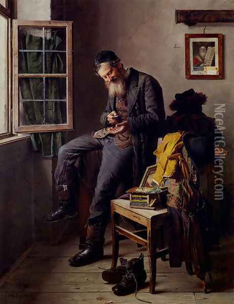 The Profit Oil Painting - Isidor Kaufmann
