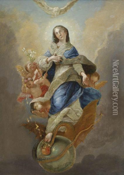 Immaculata Oil Painting - Johann Degler