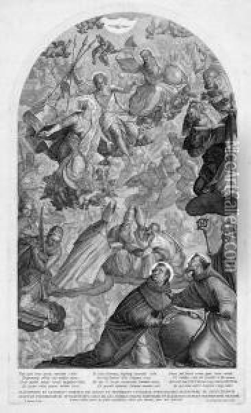 Christus Verteilt Die Heiligen Waffen Oil Painting - Raphael Ii Sadeler