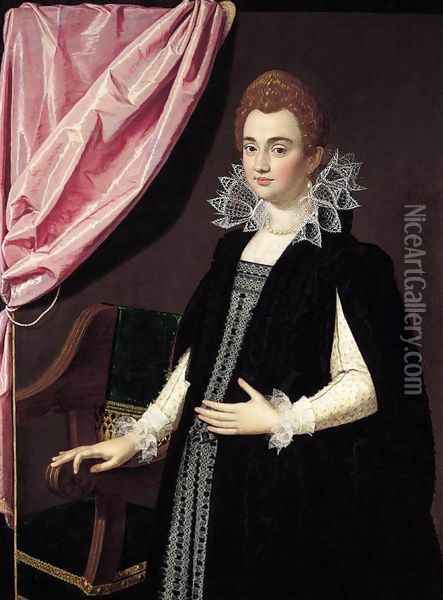 Portrait of a Noblewoman 1594 Oil Painting - Scipione Pulzone