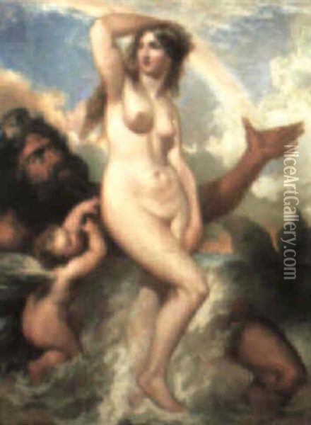Venus And Neptune Oil Painting - William Etty