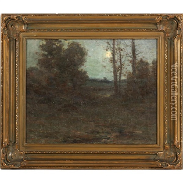 Autumn Moonlight Oil Painting - Cullen Yates