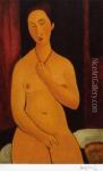 Nude (14/99) Oil Painting - Amedeo Modigliani