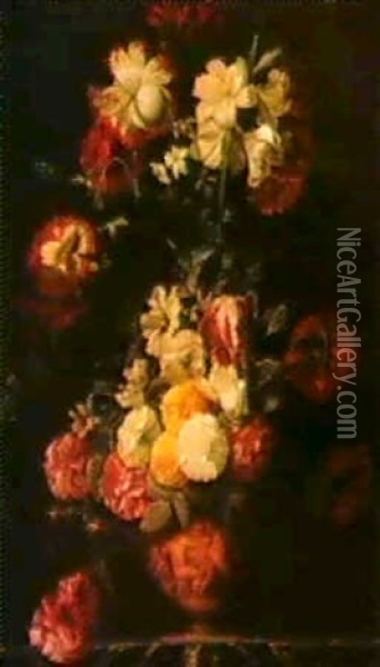 Blumenstrauss In Einer Vase Oil Painting - Jan Van Huysum
