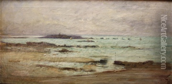 La Mer A Saint-briac Oil Painting - Emile Noirot