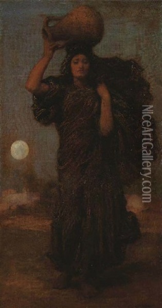 A Nile Woman Oil Painting - Lord Frederic Leighton