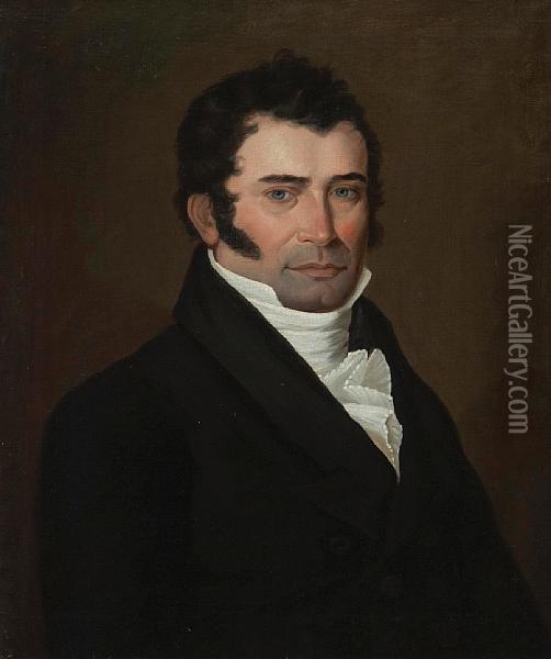 Portrait Of Edouard Martial Leprohan Oil Painting - Louis Dulongpre