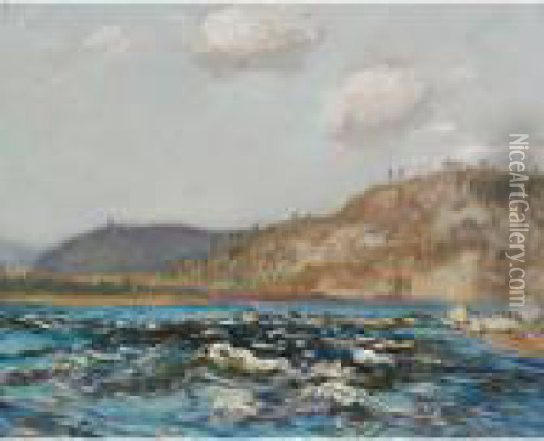 Water And Hills Oil Painting - James Edward Hervey MacDonald