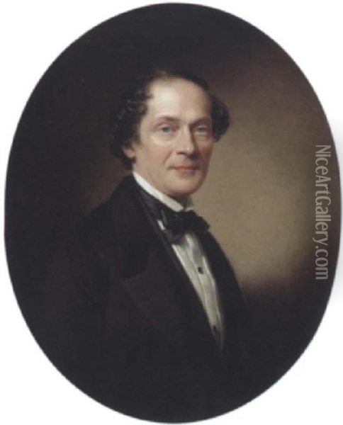 Portrait Baron Drasche-wartingberg Oil Painting - Anton Einsle