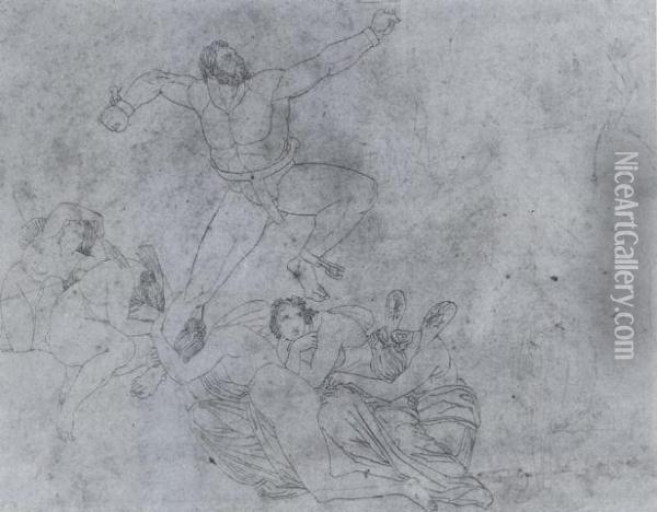 Mythologische Szene Oil Painting - Eugene Delacroix
