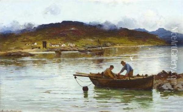 Checking The Nets Oil Painting - Barclay Henry