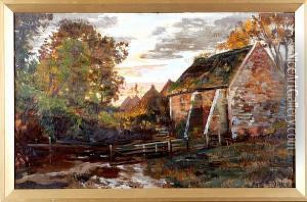 The Barn Polwarth Oil Painting - Robert Noble