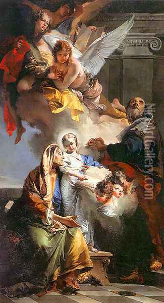 The Education of the Virgin Mary 1732 Oil Painting - Giovanni Battista Tiepolo