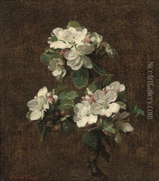 Bouquet De Fleur D'un Pommier Oil Painting - Ignace Henri Jean Fantin-Latour
