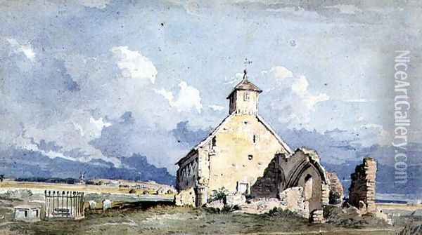 Hove Church, 1824 Oil Painting - John Varley