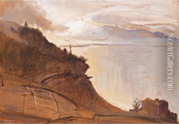 Le Montellier Oil Painting - Ernest Bieler
