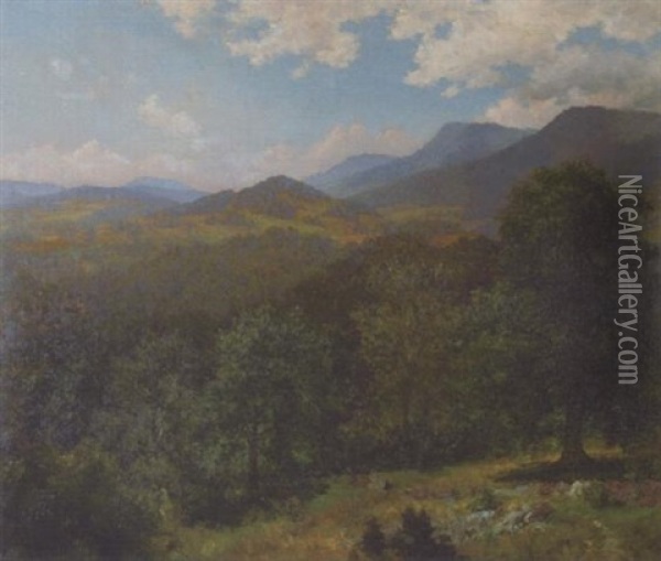 In The Berkshire Hills Oil Painting - John Ross Key