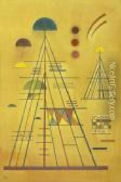 Vertikalbau Oil Painting - Wassily Kandinsky