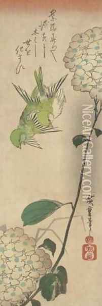 Kacho-ga I Oil Painting - Utagawa or Ando Hiroshige
