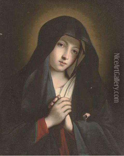 The Virgin In Prayer Oil Painting - Giovanni Battista Salvi