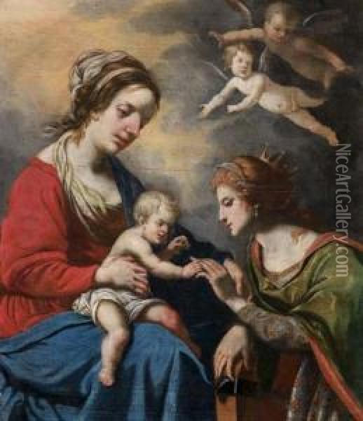 Sposalizio Mistico Di Santa Caterina Oil Painting - Giovanni Biliverti