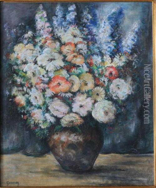 Bouquet De Fleurs Oil Painting - Paul-Elie Gernez