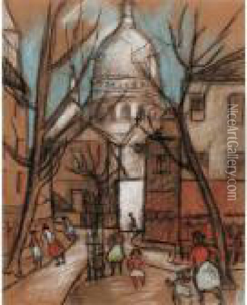 Sacre Coeur; Montmatre Oil Painting - Christopher Wood