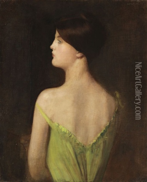 Frauenportrat Oil Painting - Louis Picard