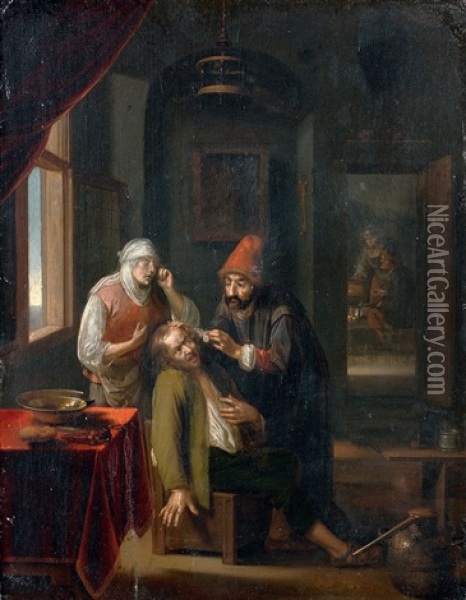 Chez Le Chirurgien Oil Painting - Pieter Harmensz. Verelst