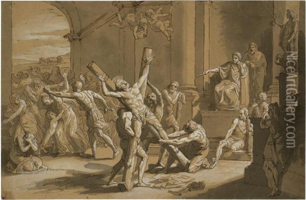 Das Martyrium Des Hl. Andreas Oil Painting - Antonio Baratti