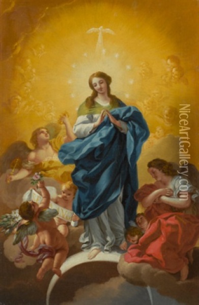The Immaculate Conception Oil Painting - D. Francisco Bayeu y Subias