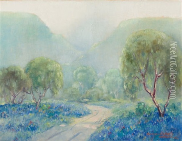Bluebonnet Landscape Oil Painting - Dawson Dawson-Watson