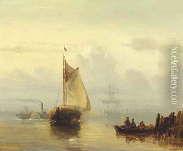 Steamship De Schelde on a misty morning Oil Painting - Dutch School