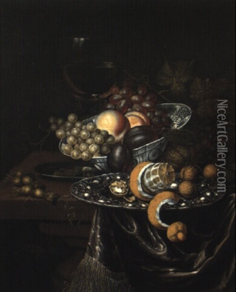 Nature Morte Aux Fruits Oil Painting - Edward Collier
