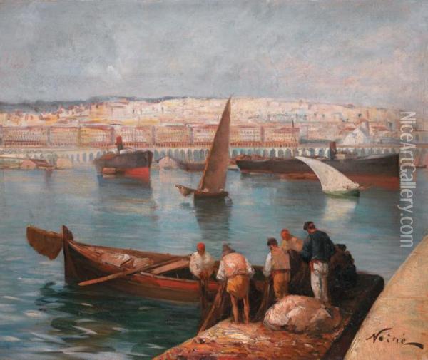 Port D'alger Oil Painting - Maxime Noire
