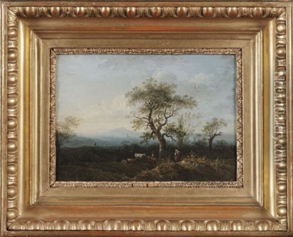 Paar Landschaftsgemalde Oil Painting - Joseph Feid