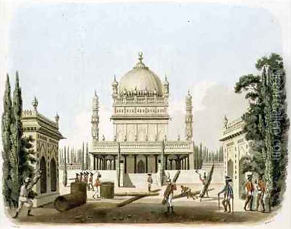 The Tomb of Hyder Ali and Tippoo Sultan Oil Painting - Gold, Charles Emilius