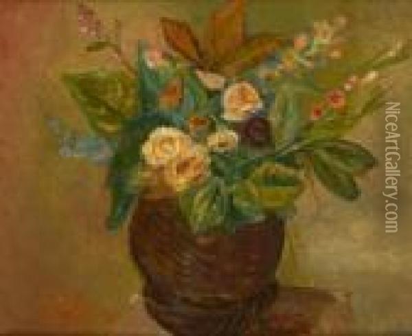Fleurs Oil Painting - Adolphe Feder