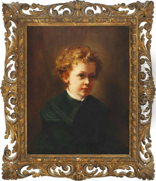 Portrait Of Charles Powell, Half-length Oil Painting - Henry Wyndham Phillips