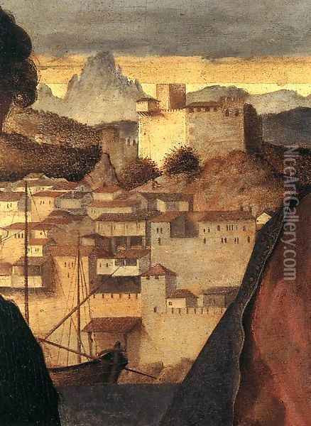 Madonna and Child with St John the Baptist and a Saint (detail) 3 Oil Painting - Giovanni Bellini