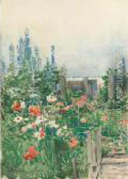 Home Of The Hummingbird Oil Painting - Frederick Childe Hassam