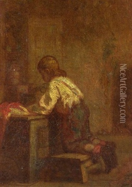 Young Boy Oil Painting - Frederick Porter Vinton