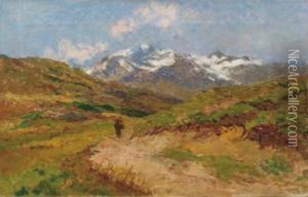 Strada Del Mottarone Oil Painting - Eugenio Gignous