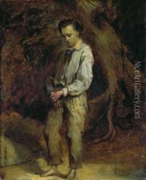 Portrait Eines Jungen Mannes Oil Painting - Adolphe Stache