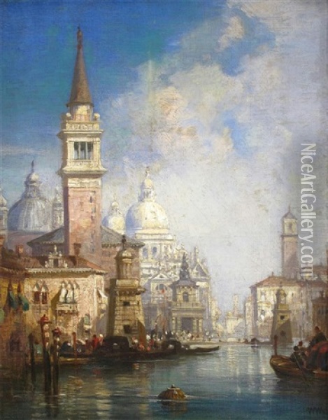 Capriccio Of Venice Oil Painting - William Wyld